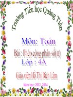 bài giảng phép cộng phân số