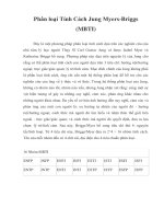 Phân loại tính cách  Jung Myers Briggs (MBTI)