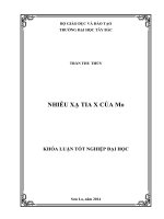 khóa luận tốt nghiệp nhiễu xạ tia x của mo