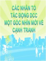 Các nhân tố tác động DCC một góc nhìn mới về cạnh tranh