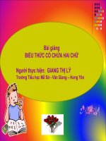 bài giảng biểu thức chứa hai chữ số