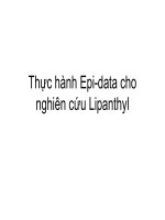 Thực hành Epi-data cho nghiên cứu Lipanthyl