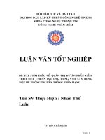 Tìm hiểu về quản trị dự án phần mềm theo tiêu chuẩn ISO  ứng dụng vào xây dựng hệ thống truyền thông trên mạng