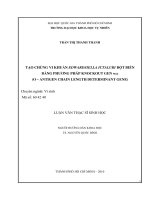 Tạo chủng vi khuẩn edwardsiella ictaluri đột biến bằng phương pháp knockout gen wzz (O  antigen chain length determinant gene)