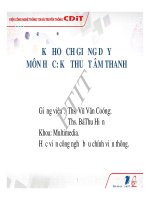 Bài giảng môn  KỸ THUẬT ÂM THANH