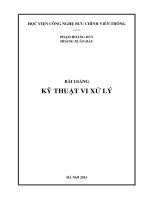 BÀI GIẢNG  KỸ THUẬT VI XỬ LÝ