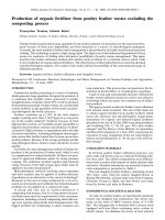 Production of organic fertilizer from poultry feather wastes excluding the composting process