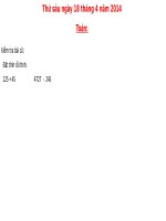 ôn tập về các phép tính với số tự nhiên