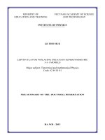 một số quá trình rã vi phạm số lepton trong các mô hình 3-3-1 siêu đối xứng bản tóm tắt tiếng anh