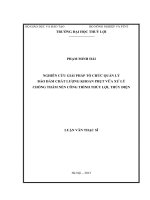 nghiên cứu giải pháp tổ chức quản lý bảo đảm chất lượng khoan phụt vữa xử lý chống thấm nền công trình thủy lợi, thủy điện