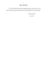 A study on subordinators in english and vietnamese