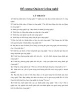 Đề cương môn Quản trị công nghệ