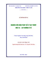 nghiên cứu biện pháp xử lý sạt trượt mái ta-luy đường ô tô