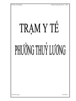 báo cáo thực tập tại trạm y tế phường thuỷ lương