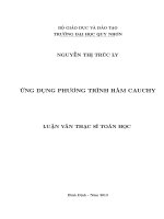 Ứng dụng phương trình hàm Cauchy