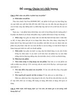 Đề cương môn Quản trị chất lượng