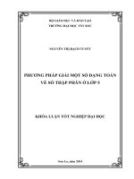 phương pháp giải một số dạng toán về số thập phân ở lớp 5 khóa luận tốt nghiệp