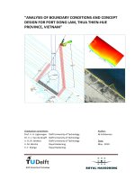 analysis of boundary conditions and concept design for port dong lam, thua thien-hue province, vietnam