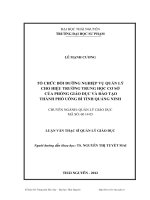 tổ chức bồi dưỡng nghiệp vụ quản lý cho hiệu trưởng trung học cơ sở của phòng giáo dục và đào tạo thành phố uông bí tỉnh quảng ninh