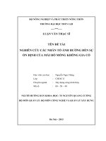 nghiên cứu nhân tố ảnh hưởng đến sự ổn định của mái hố móng không gia cố