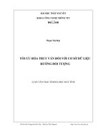 tối ưu hóa truy vấn đối với cơ sở dữ liệu hướng đối tượng