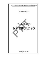 Bài giảng môn KỸ THUẬT SỐ