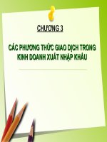 các phương thức giao dịch trong kinh doanh xuất nhập khẩu