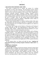 vận dụng phương pháp dạy học theo dự án trong dạy học phần hoá phi kim chương trình hoá học trung học phổ thông bản tóm tắt tiếng anh