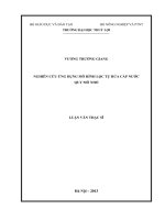 nghiên cứu ứng dụng mô hình lọc tự rửa cấp nước quy mô nhỏ