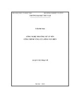 công nghệ thi công xử lý nền công trình vùng cửa sông ven biển