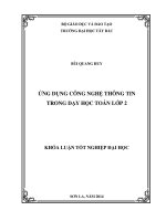 khóa luận tốt nghiệp ứng dụng công nghệ thông tin trong dạy học toán lớp 2