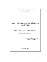 Phép đồng dạng của bài toán quỹ tích Khoá luận tốt nghiệp