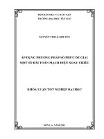 áp dụng phương pháp số phức để giải một số bài toán mạch điện xoay chiều