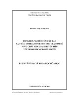 tổng hợp, nghiên cứu cấu tạo và thăm dò hoạt tính sinh học của một số phức chất kim loại chuyển tiếp với thiosemicacbazon isatin