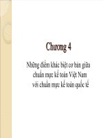 những điểm khác biệt cơ bản giữa chuẩn mực kế toán việt nam và  chuẩn mực kế toán quốc tế