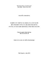 tóm tắt luận án nghiên cứu những tác động của con người đến tính bền vững của hệ sinh thái rừng ở vùng atk huyện định hoá, tỉnh thái nguyên