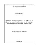 nghiên cứu, tính toán và đánh giá ảnh hưởng của hố xói sau tràn vận hành đến ổn định đập bê tông trọng lực và áp dụng cho đập tân mỹ tỉnh ninh thuận