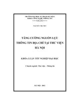 Tăng cường nguồn lực thông tin địa chí tại thư viện Hà Nội
