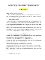 ĐỀ CƯƠNG MÔN QUẢN TRỊ THƯƠNG HIỆU
