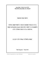 tổng hợp phức chất isobutyrat của một số kim loại chuyển tiếp và nghiên cứu tính chất của chúng