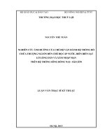nghiên cứu ảnh hưởng của chế độ vận hành hệ thống hồ chứa thượng nguồn đến chế độ cấp nước, diễn biến sạt lở lòng dẫn và xâm nhập mặn trên hệ thống sông đồng nai-sài gòn
