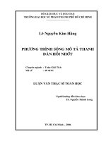 Phương trình sóng mô tả thanh đàn hồi nhớt-Nguyễn Lê Kim Hằng