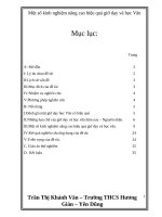 một số kinh nghiệm nâng cao hiệu quả giờ dạy và học văn