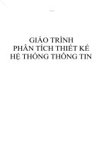Giáo trình phân tích thiết kế hệ thống thông tin