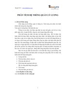 Phân tích hệ thống quản lý lương  hệ thống thông tin quản lý