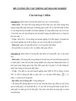 ĐỀ CƯƠNG MÔN THỐNG KÊ DOANH NGHIỆP