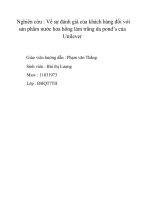 Về sự đánh giá của khách hàng đối với sản phẩm nước hoa hồng làm trắng da pond’s của unilever