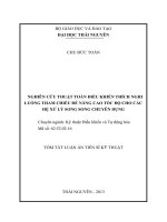 tóm tắt luận án nghiên cứu thuật toán điều khiển thích nghi luồng tham chiếu để nâng cao tốc độ cho các hệ xử lý song song chuyên dụng