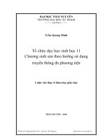 tổ chức dạy học sinh học 11 chương sinh sản theo hướng sử dụng truyền thông đa phương tiện
