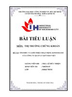 TÌM HIỂU và GIỚI THIỆU HOẠT ĐỘNG KINH DOANH của CÔNG TY QUẢN lý QUỸ bảo VIỆT